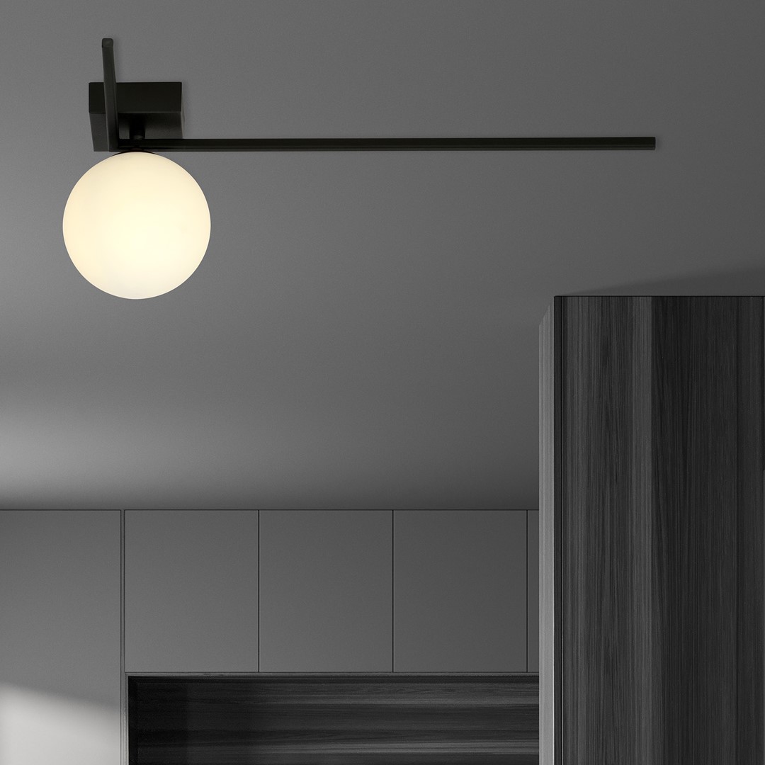 Emibig Stropna svjetiljka IMAGO 230V 10W MAX LED E14 Čelik/ Staklo Crna