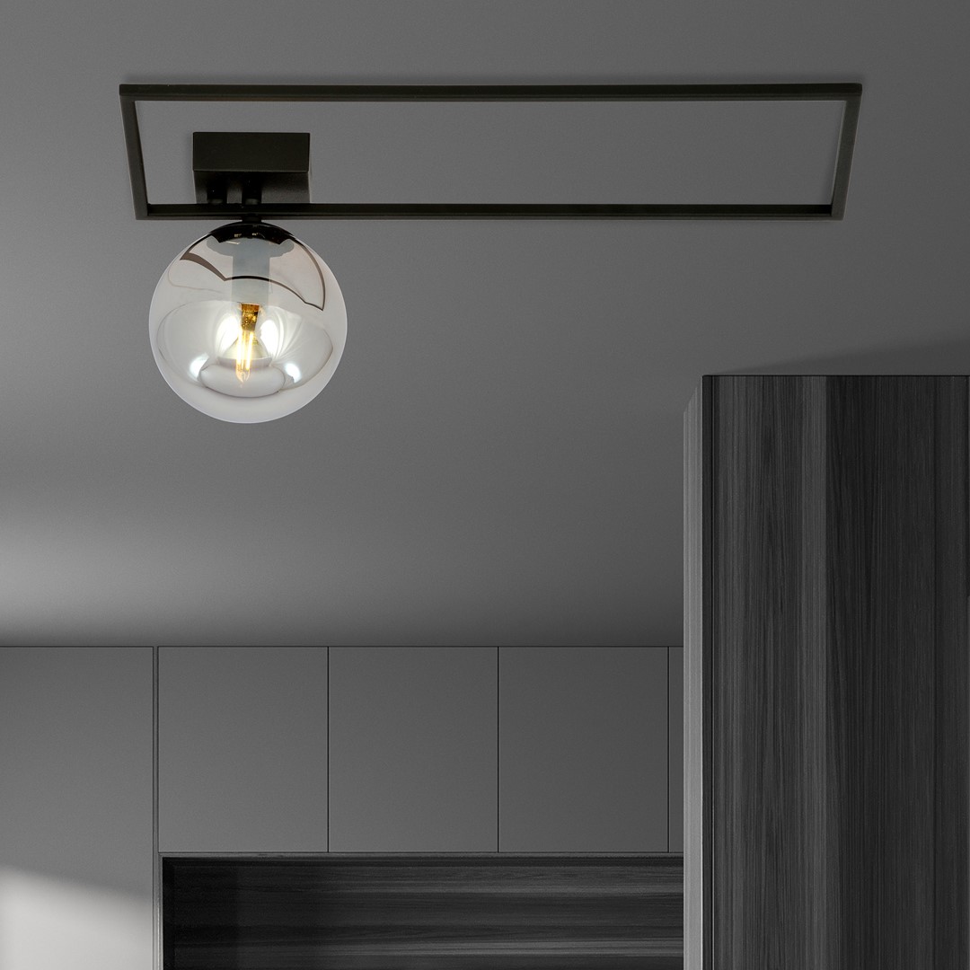 Emibig Stropna svjetiljka IMAGO 230V 10W MAX LED E14 Čelik/ Staklo Crna