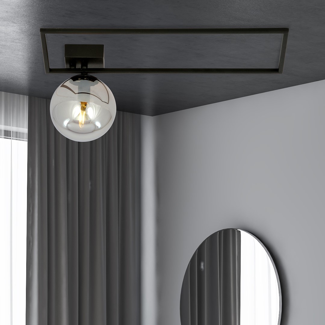Emibig Stropna svjetiljka IMAGO 230V 10W MAX LED E14 Čelik/ Staklo Crna