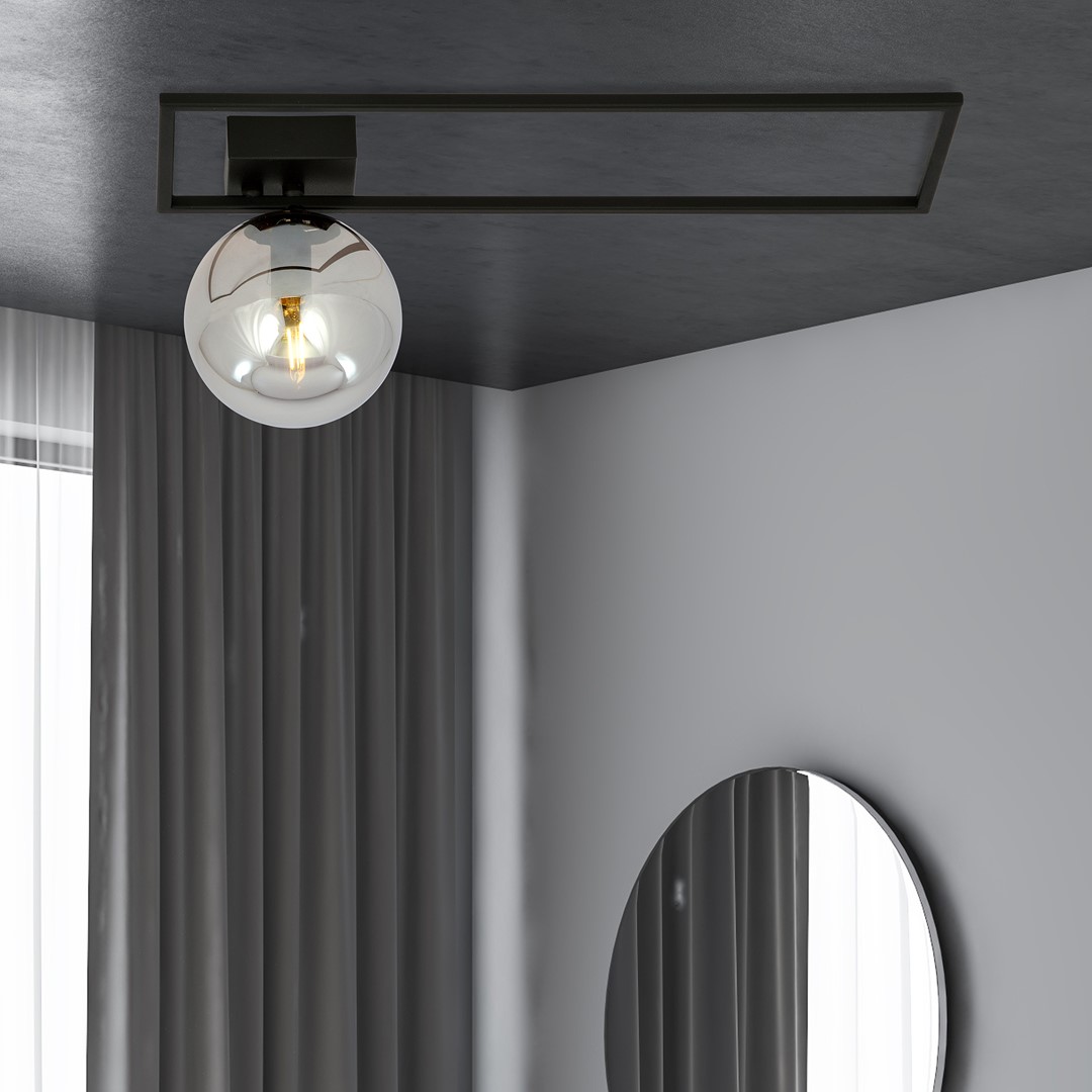 Emibig Stropna svjetiljka IMAGO 230V 10W MAX LED E14 Čelik/ Staklo Crna