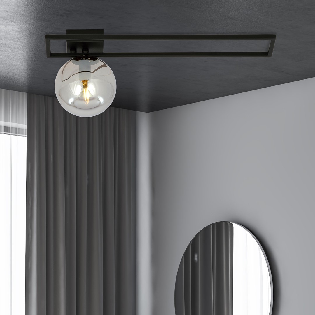 Emibig Stropna svjetiljka IMAGO 230V 10W MAX LED E14 Čelik/ Staklo Crna