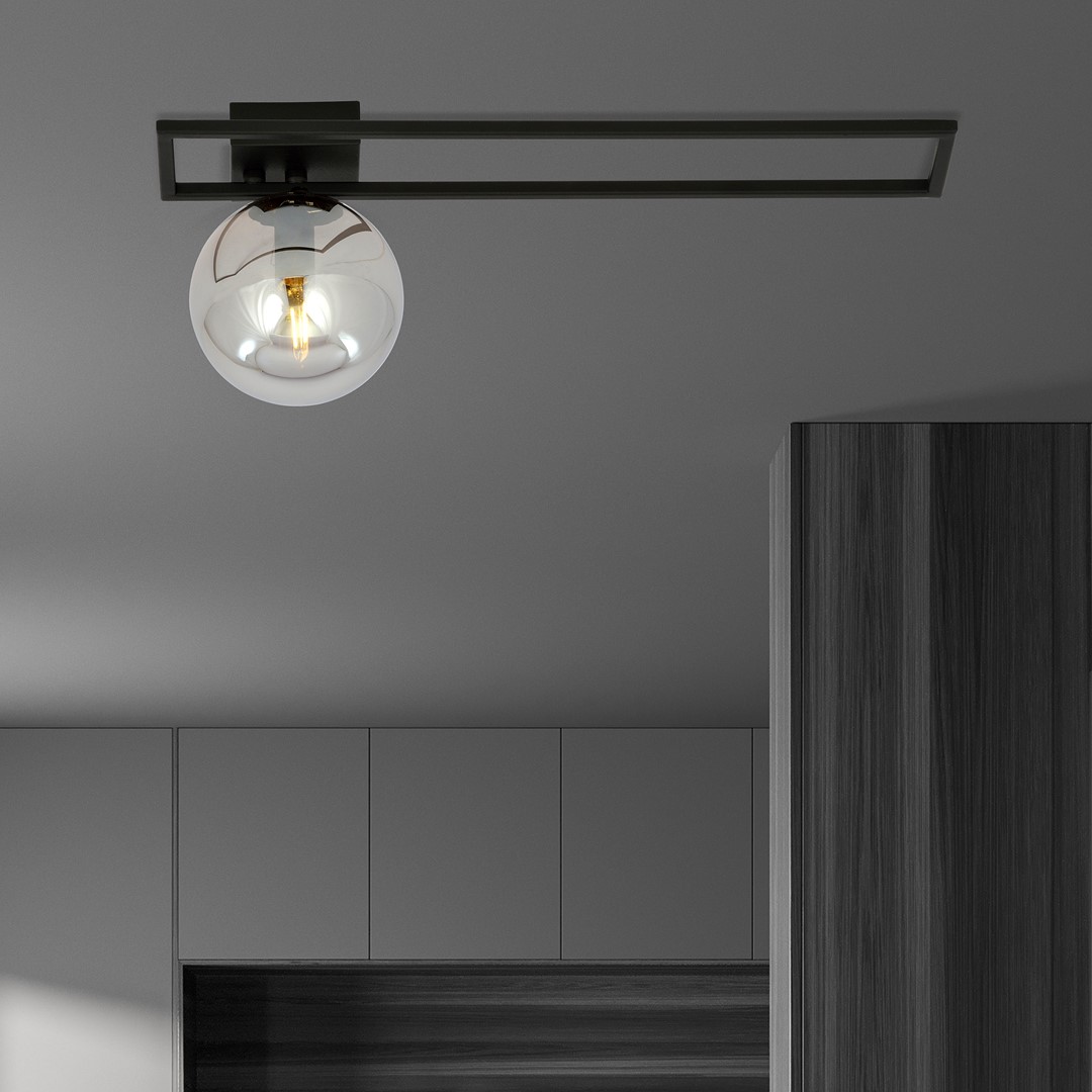 Emibig Stropna svjetiljka IMAGO 230V 10W MAX LED E14 Čelik/ Staklo Crna