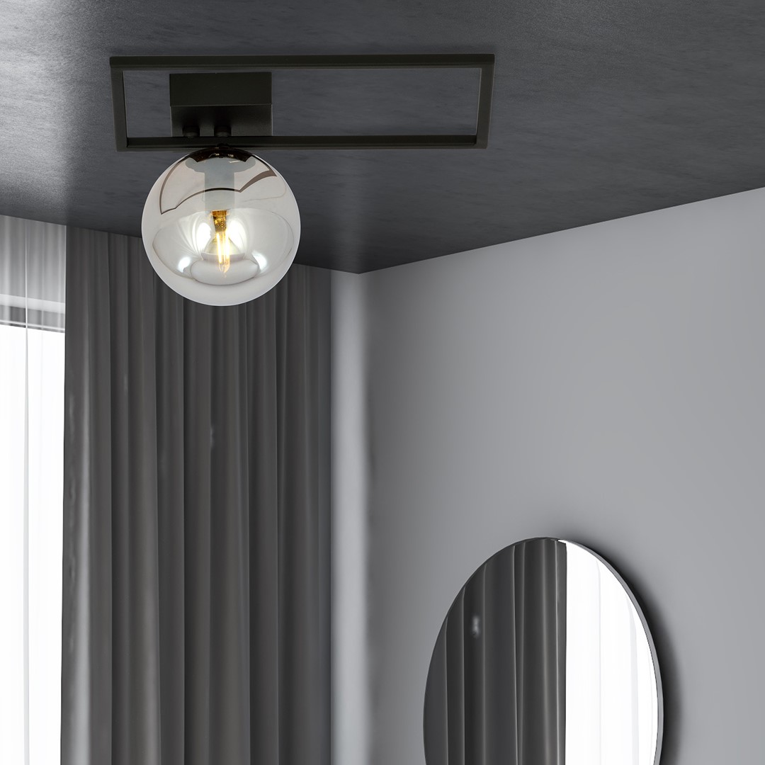 Emibig Stropna svjetiljka IMAGO 230V 10W MAX LED E14 Čelik/ Staklo Crna