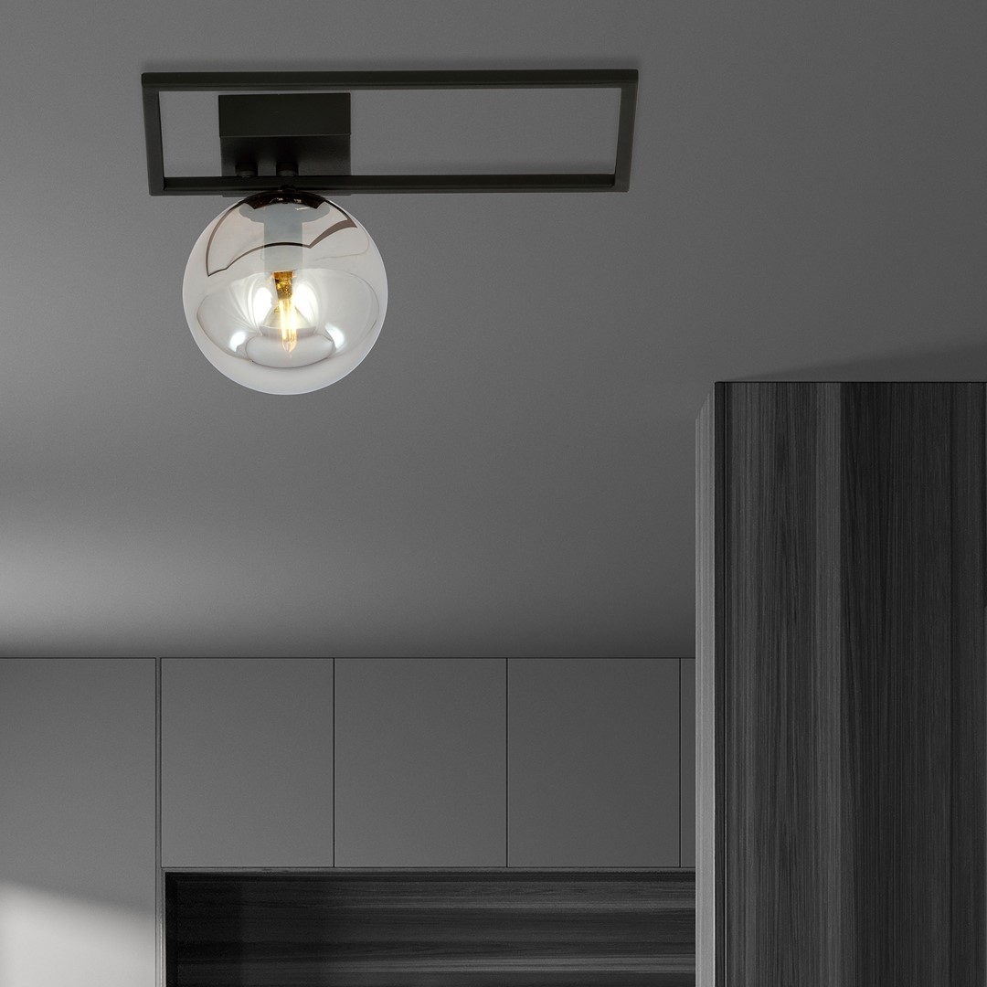 Emibig Stropna svjetiljka IMAGO 230V 10W MAX LED E14 Čelik/ Staklo Crna