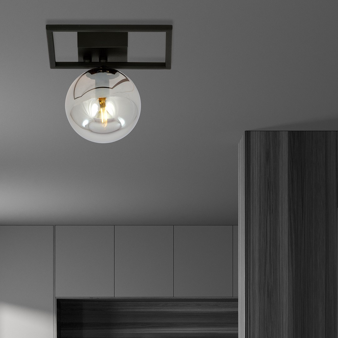 Emibig Stropna svjetiljka IMAGO 230V 10W MAX LED E14 Čelik/ Staklo Crna