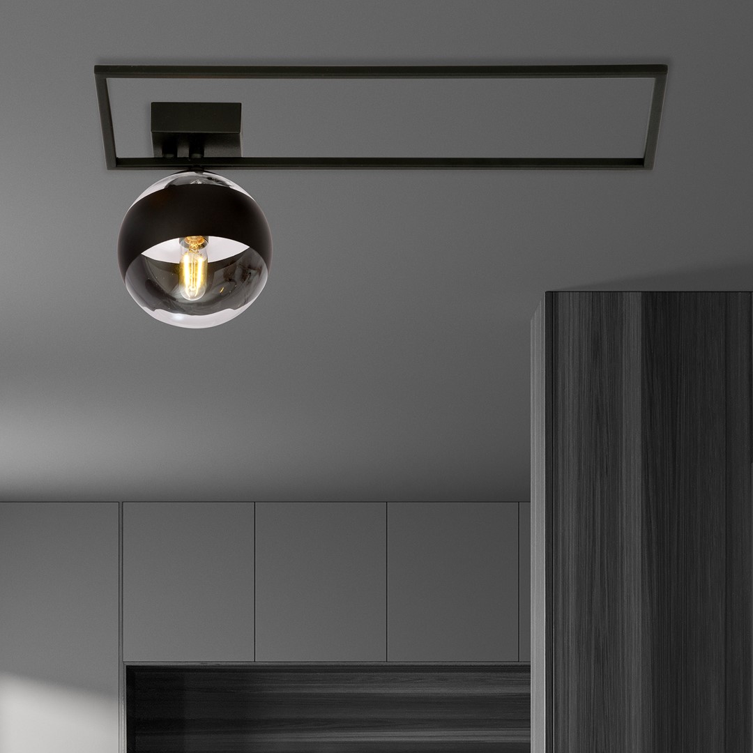 Emibig Stropna svjetiljka IMAGO 230V 10W MAX LED E14 Čelik/ Staklo Crna