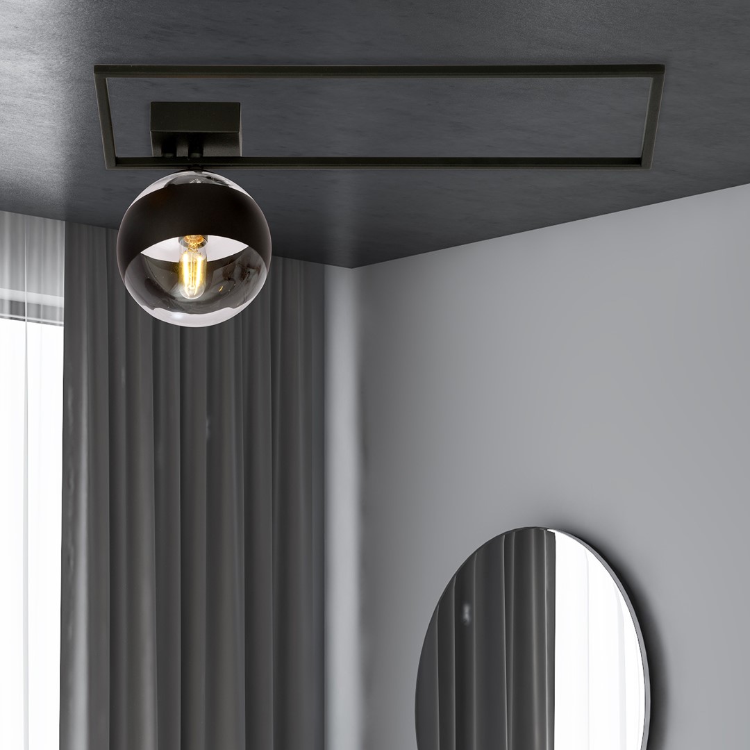 Emibig Stropna svjetiljka IMAGO 230V 10W MAX LED E14 Čelik/ Staklo Crna