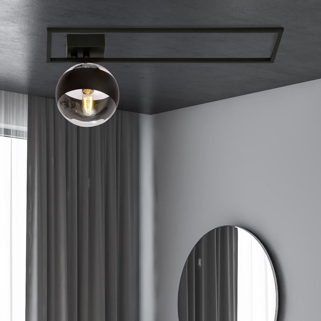 Emibig Stropna svjetiljka IMAGO 230V 10W MAX LED E14 Čelik/ Staklo Crna