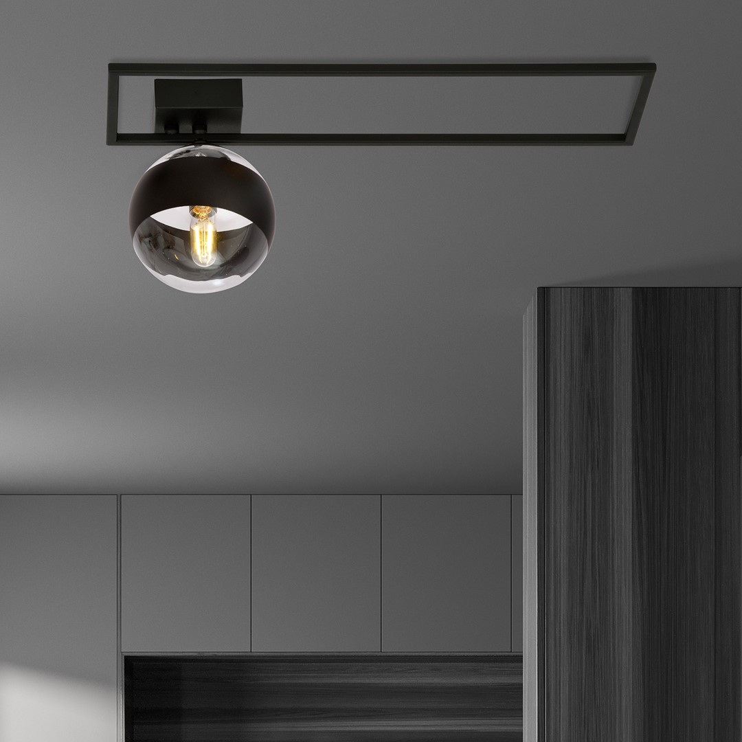 Emibig Stropna svjetiljka IMAGO 230V 10W MAX LED E14 Čelik/ Staklo Crna