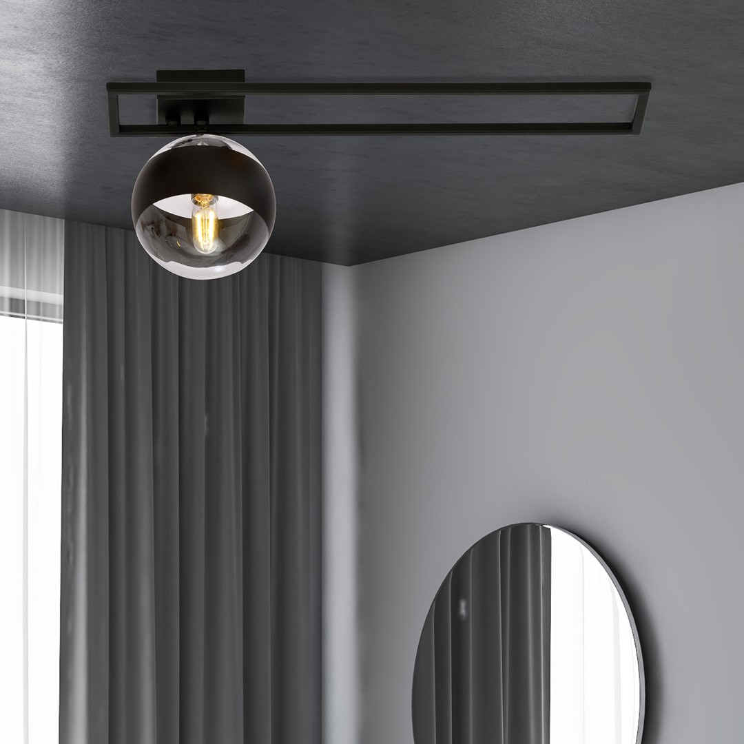 Emibig Stropna svjetiljka IMAGO 230V 10W MAX LED E14 Čelik/ Staklo Crna