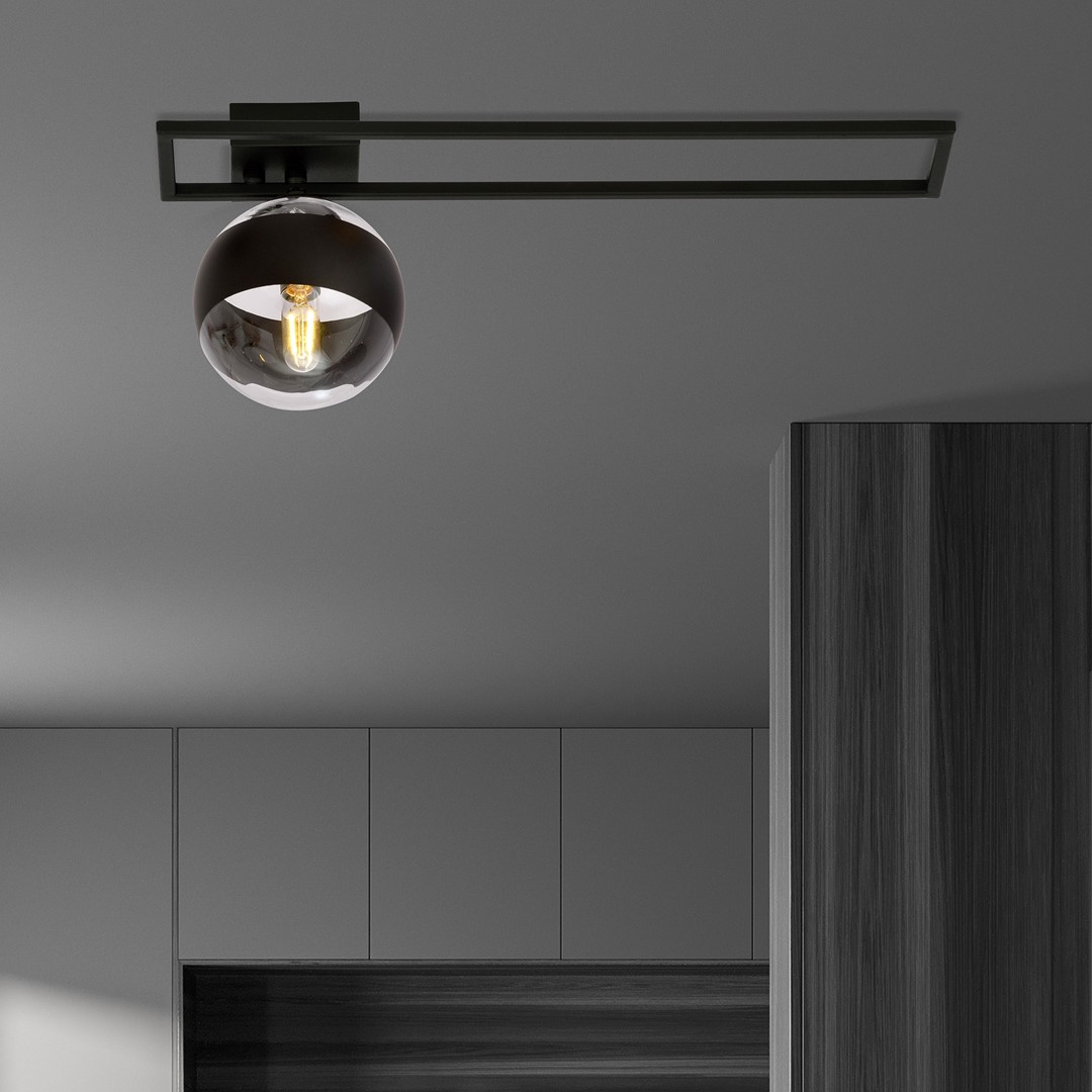 Emibig Stropna svjetiljka IMAGO 230V 10W MAX LED E14 Čelik/ Staklo Crna