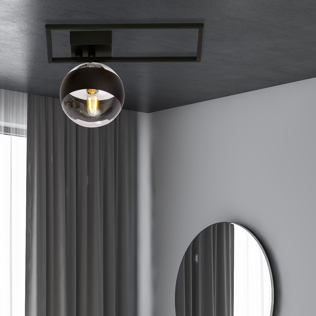 Emibig Stropna svjetiljka IMAGO 230V 10W MAX LED E14 Čelik/ Staklo Crna