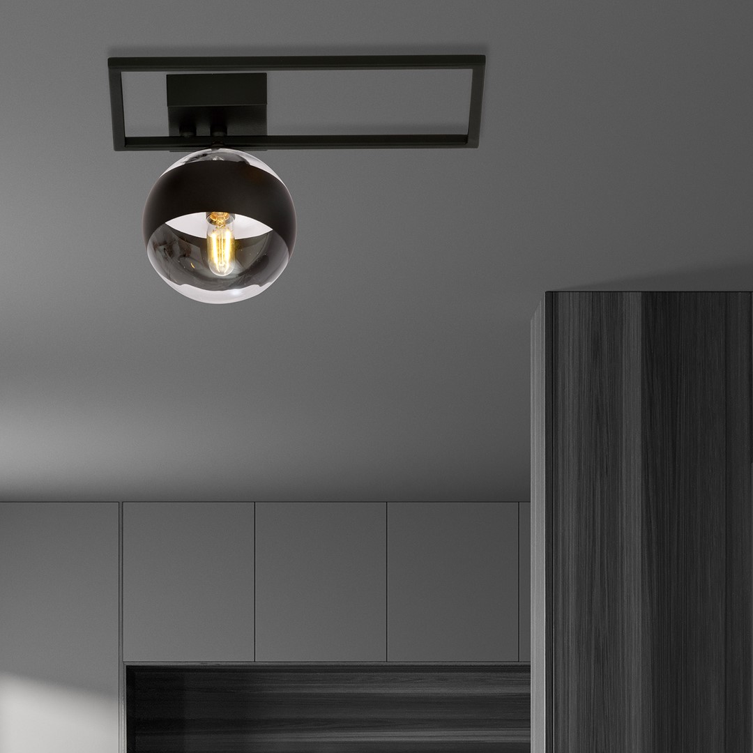 Emibig Stropna svjetiljka IMAGO 230V 10W MAX LED E14 Čelik/ Staklo Crna