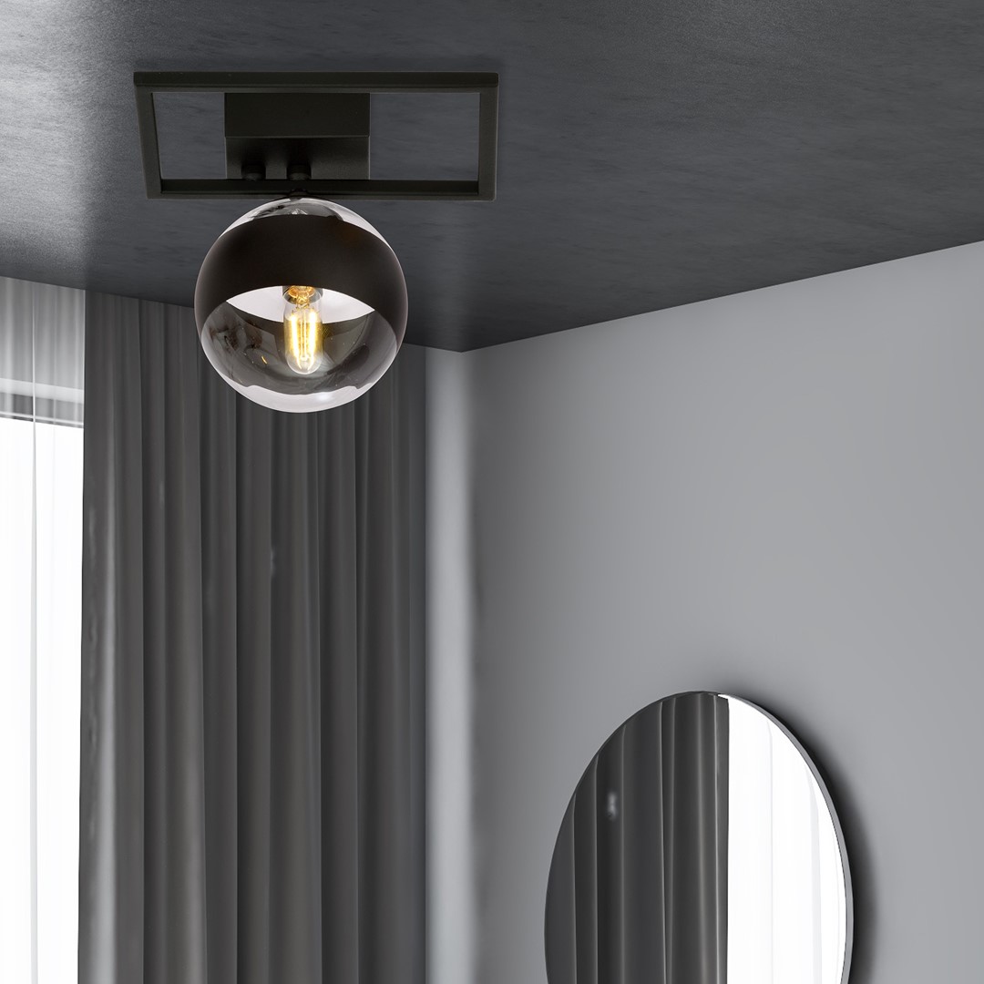 Emibig Stropna svjetiljka IMAGO 230V 10W MAX LED E14 Čelik/ Staklo Crna