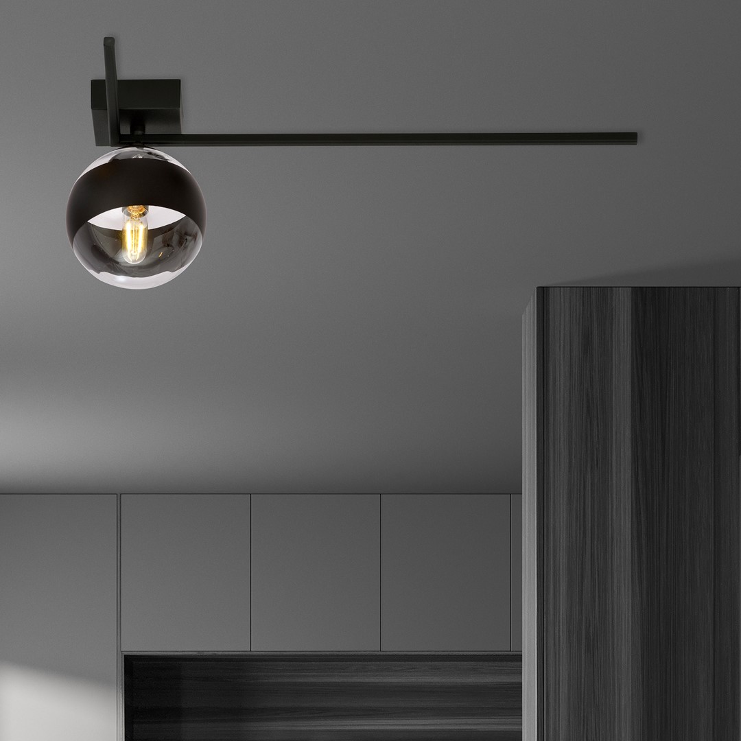 Emibig Stropna svjetiljka IMAGO 230V 10W MAX LED E14 Čelik/ Staklo Crna