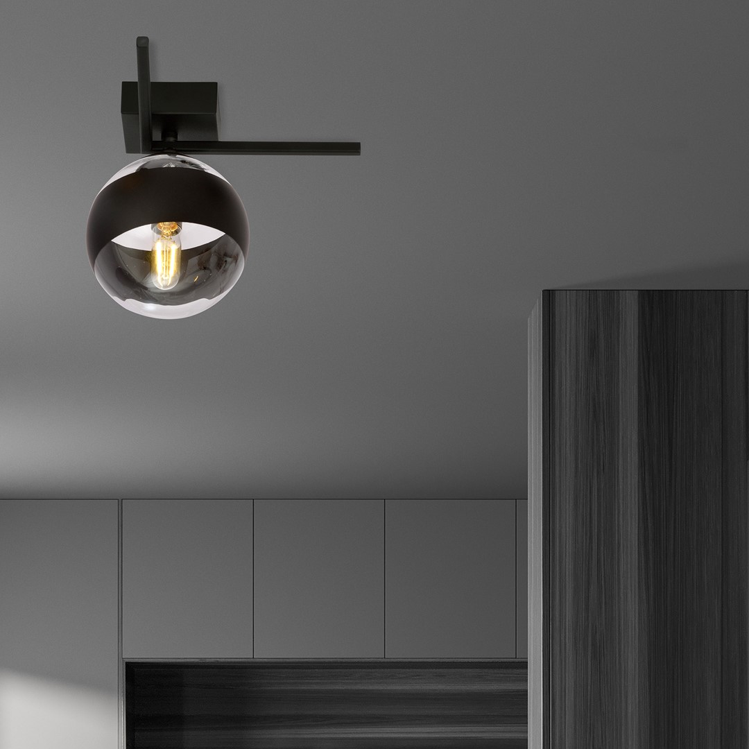 Emibig Stropna svjetiljka IMAGO 230V 10W MAX LED E14 Čelik/ Staklo Crna