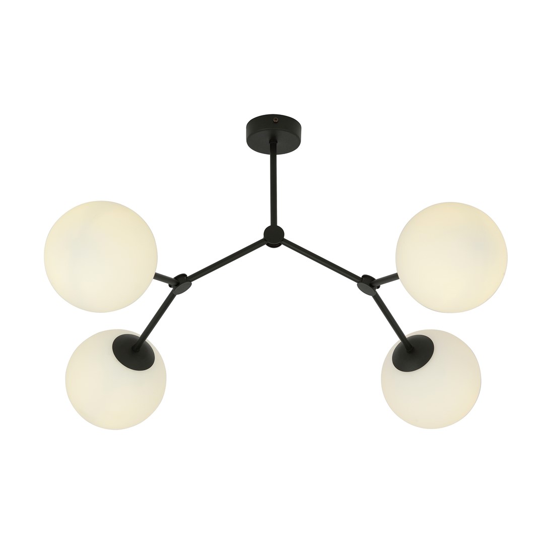 Emibig Stropna svjetiljka SPACE 230V 10W MAX LED E14 Čelik/ Staklo Crna