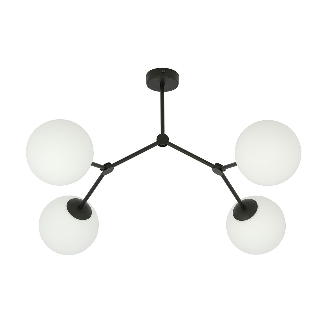 Emibig Stropna svjetiljka SPACE 230V 10W MAX LED E14 Čelik/ Staklo Crna