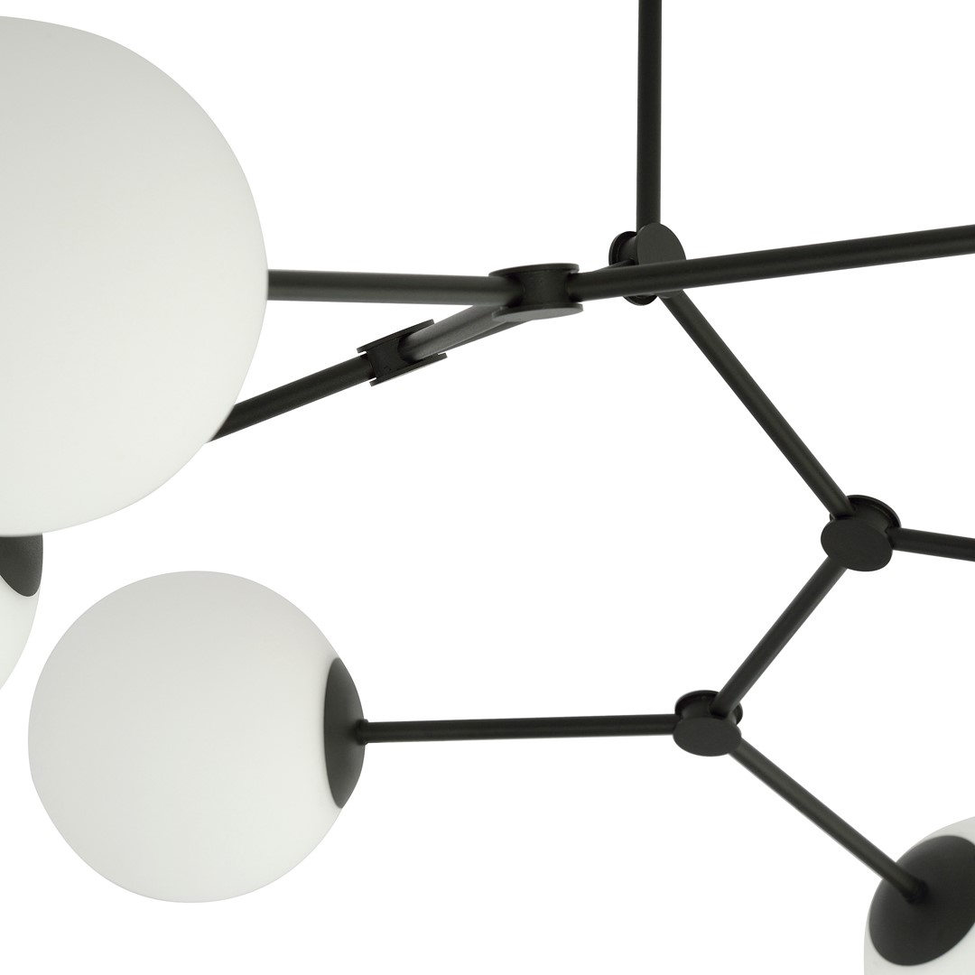 Emibig Stropna svjetiljka SPACE 230V 10W MAX LED E14 Čelik/ Staklo Crna