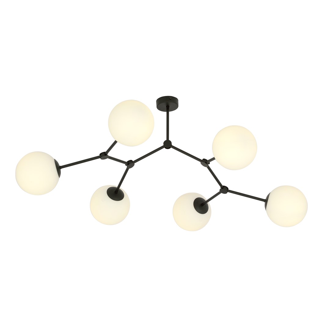Emibig Stropna svjetiljka SPACE 230V 10W MAX LED E14 Čelik/ Staklo Crna