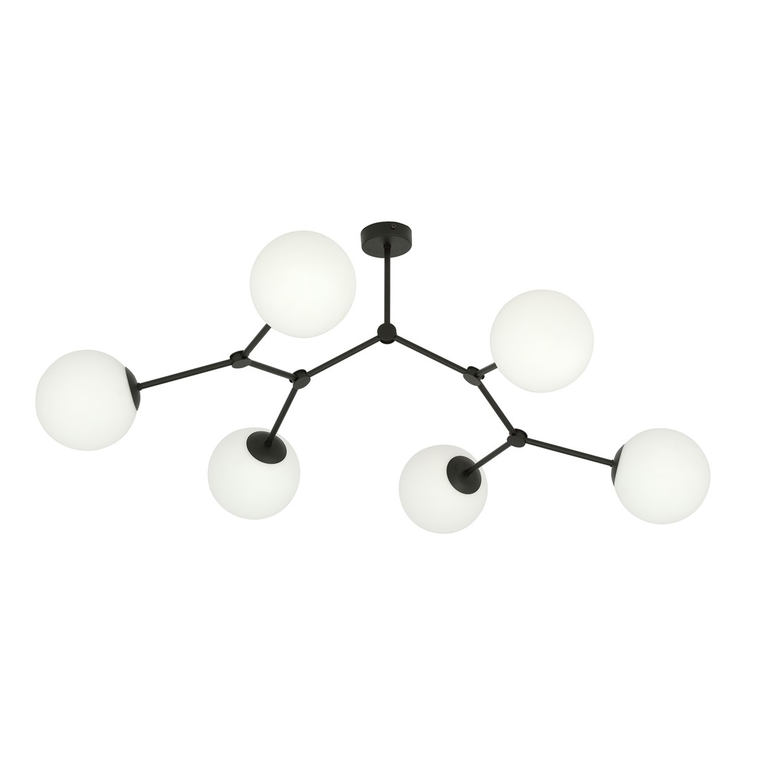 Emibig Stropna svjetiljka SPACE 230V 10W MAX LED E14 Čelik/ Staklo Crna