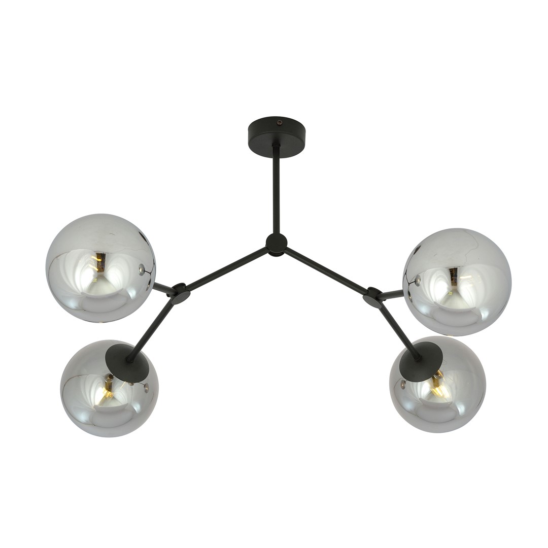 Emibig Stropna svjetiljka SPACE 230V 10W MAX LED E14 Čelik/ Staklo Crna
