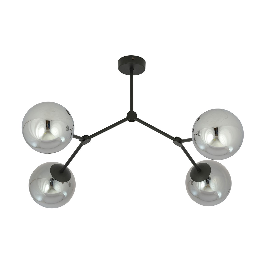 Emibig Stropna svjetiljka SPACE 230V 10W MAX LED E14 Čelik/ Staklo Crna