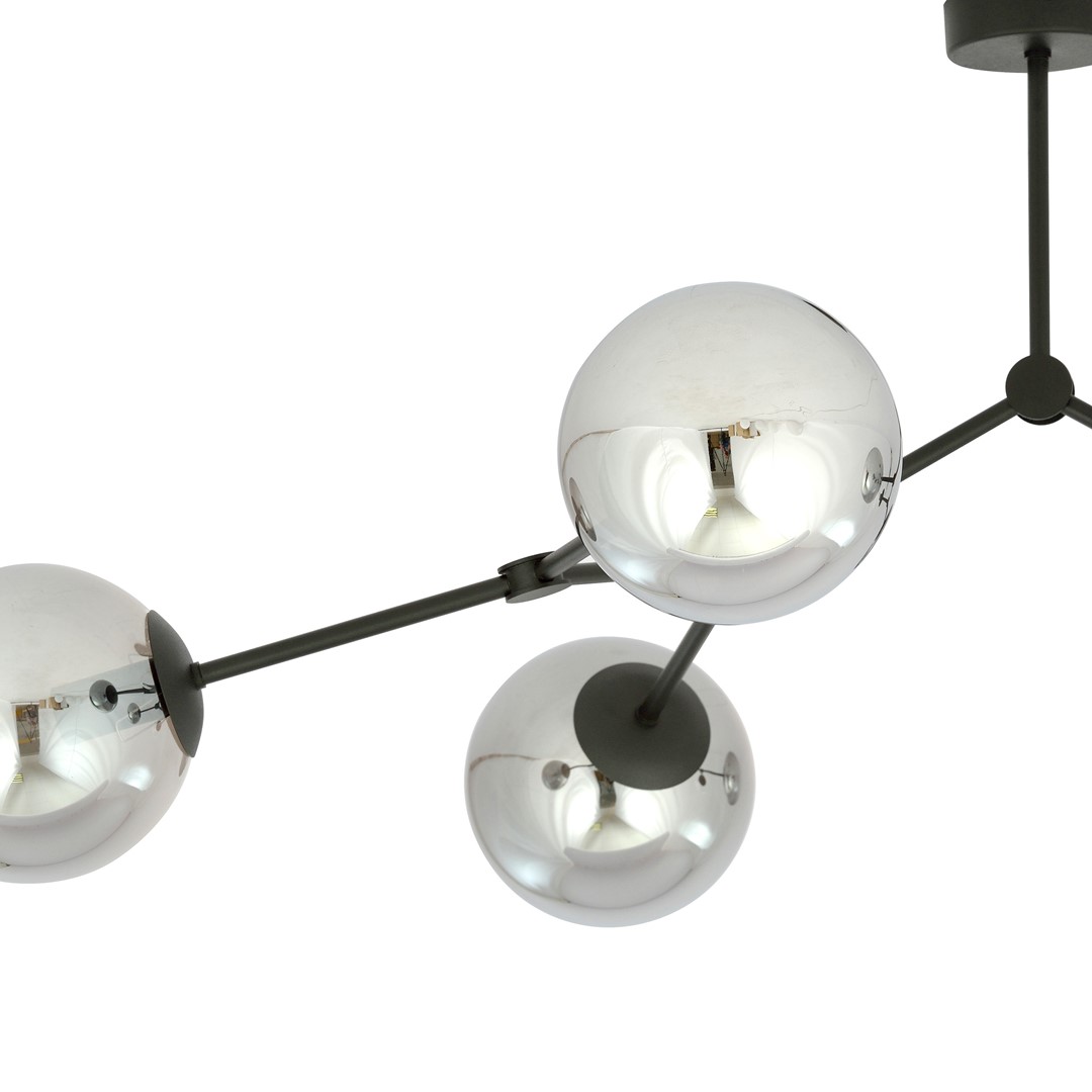 Emibig Stropna svjetiljka SPACE 230V 10W MAX LED E14 Čelik/ Staklo Crna