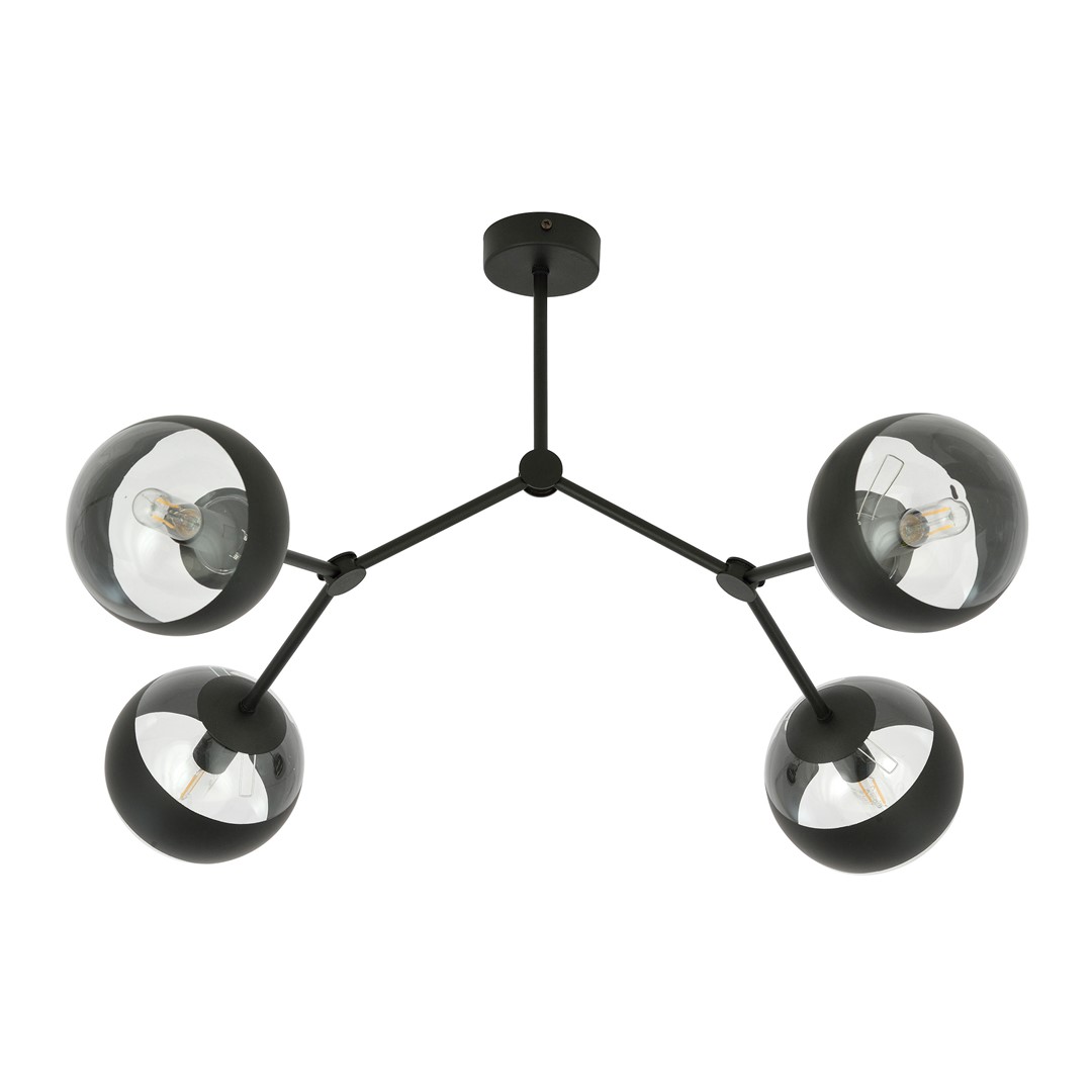 Emibig Stropna svjetiljka SPACE 230V 10W MAX LED E14 Čelik/ Staklo Crna