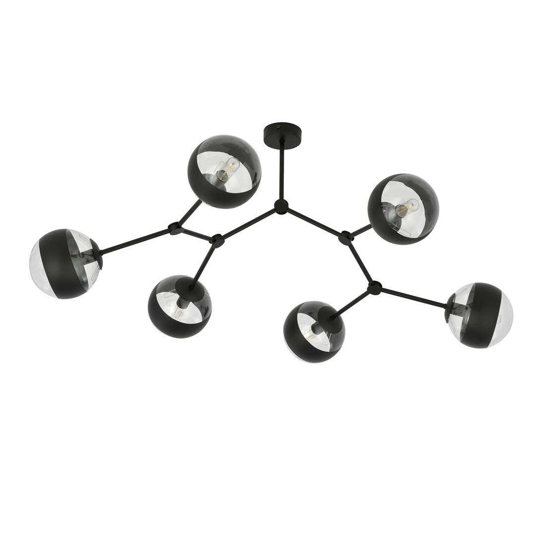 Emibig Stropna svjetiljka SPACE 230V 10W MAX LED E14 Čelik/ Staklo Crna