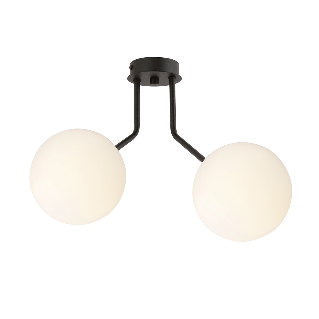 Emibig Stropna svjetiljka NOVA 230V 10W MAX LED E14 Čelik/ Staklo Crna