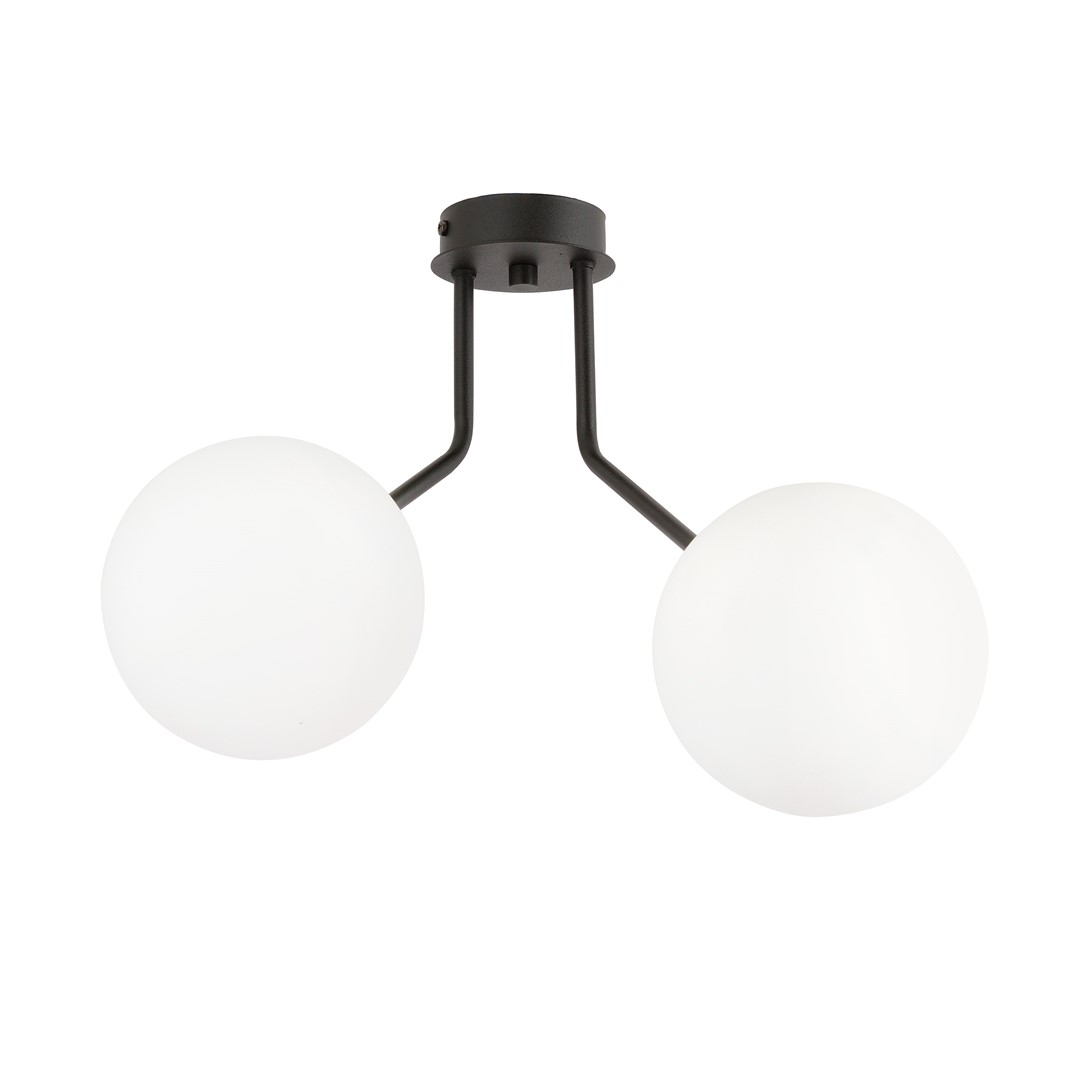 Emibig Stropna svjetiljka NOVA 230V 10W MAX LED E14 Čelik/ Staklo Crna