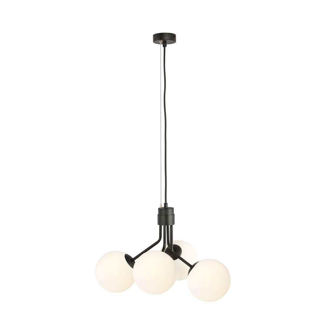 Emibig Visilica NOVA 230V 10W MAX LED E14 Čelik/ Staklo Crna