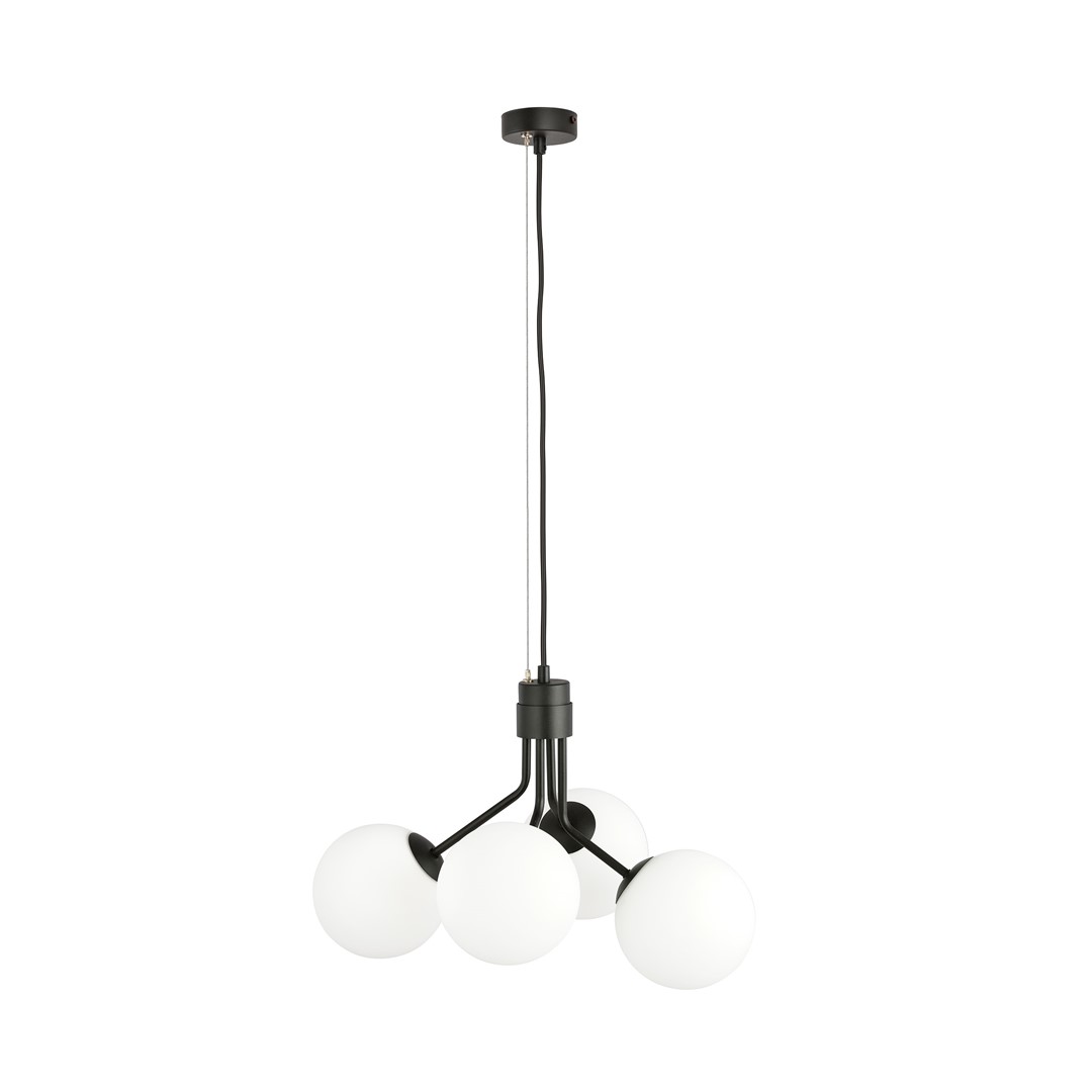 Emibig Visilica NOVA 230V 10W MAX LED E14 Čelik/ Staklo Crna