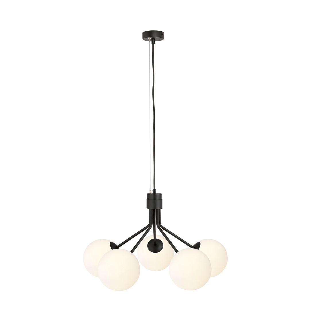Emibig Visilica NOVA 230V 10W MAX LED E14 Čelik/ Staklo Crna