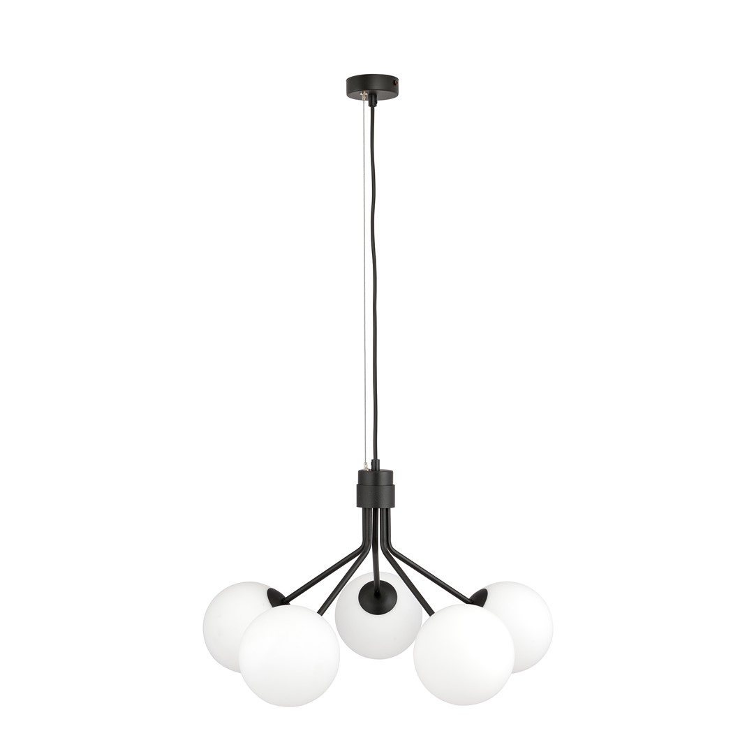 Emibig Visilica NOVA 230V 10W MAX LED E14 Čelik/ Staklo Crna