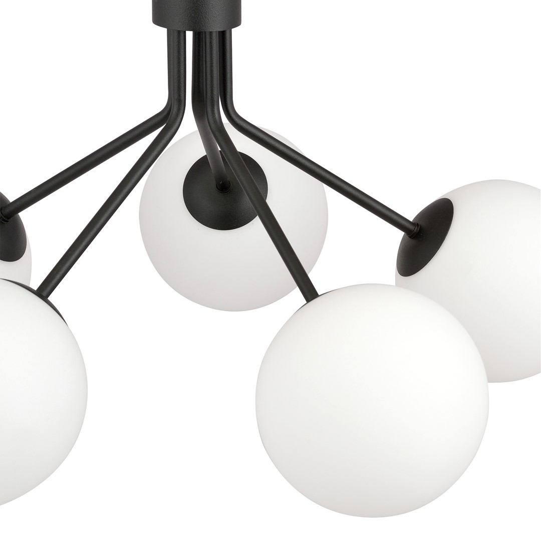 Emibig Visilica NOVA 230V 10W MAX LED E14 Čelik/ Staklo Crna