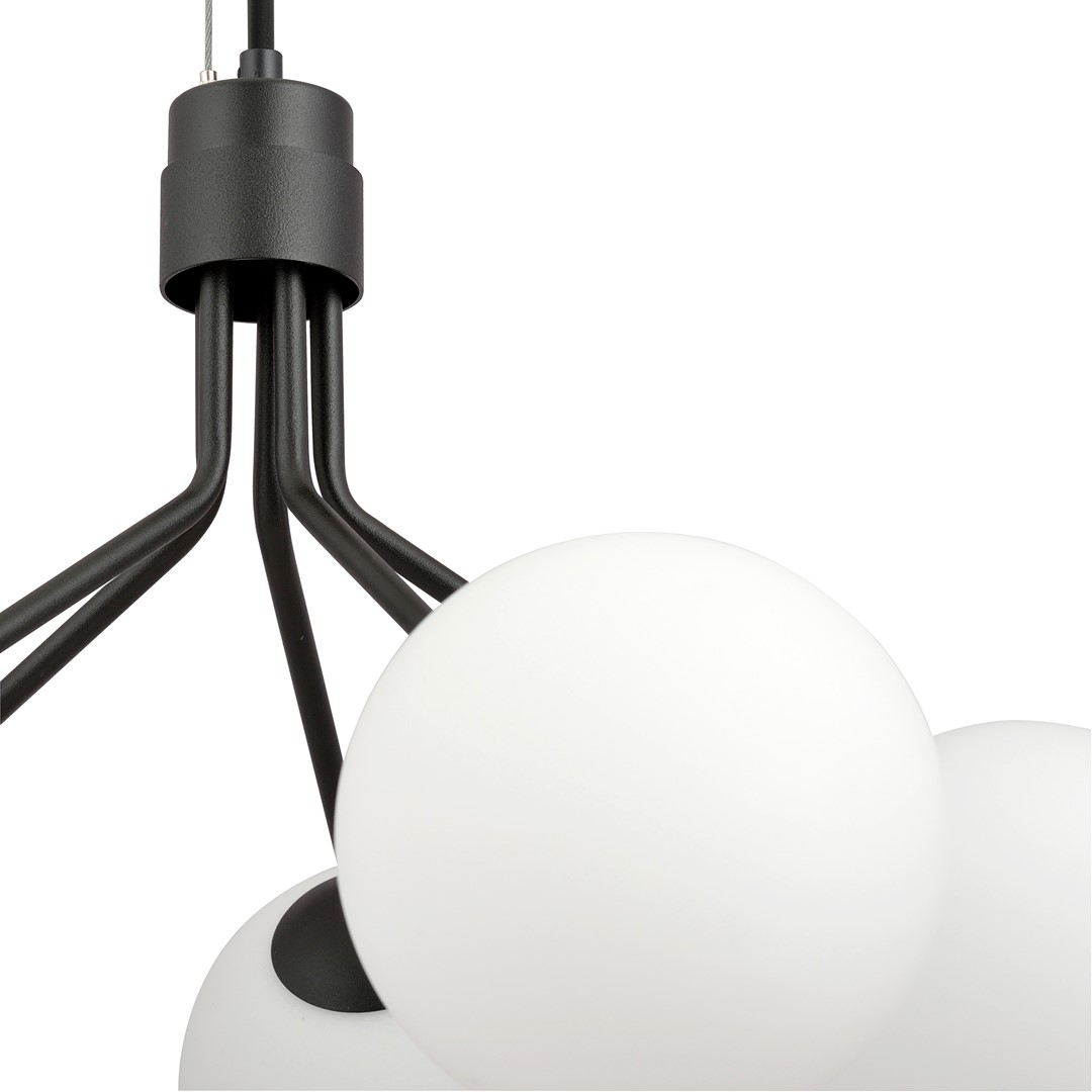 Emibig Visilica NOVA 230V 10W MAX LED E14 Čelik/ Staklo Crna