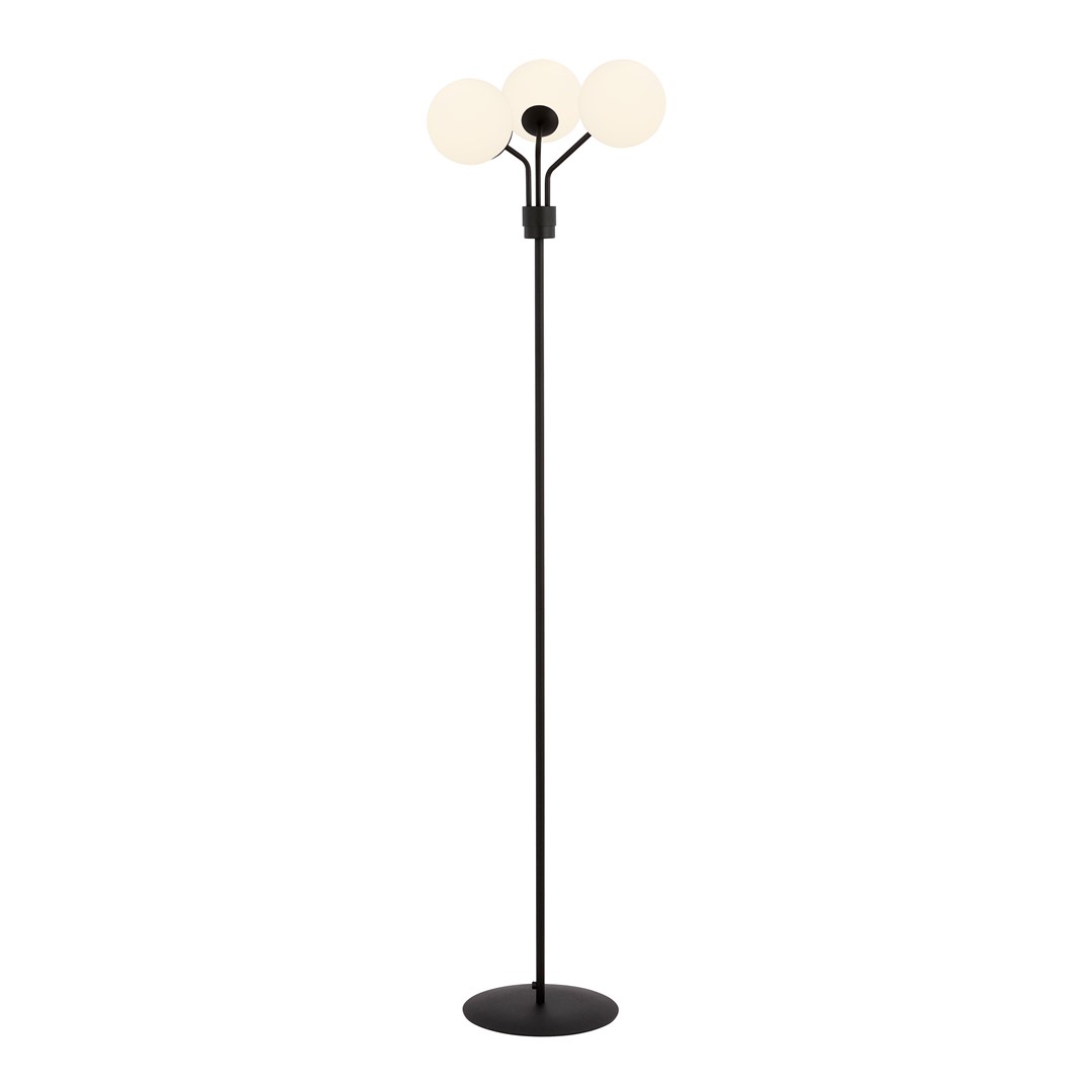 Emibig Podna lampa NOVA 230V 10W MAX LED E14 Čelik/ Staklo Crna