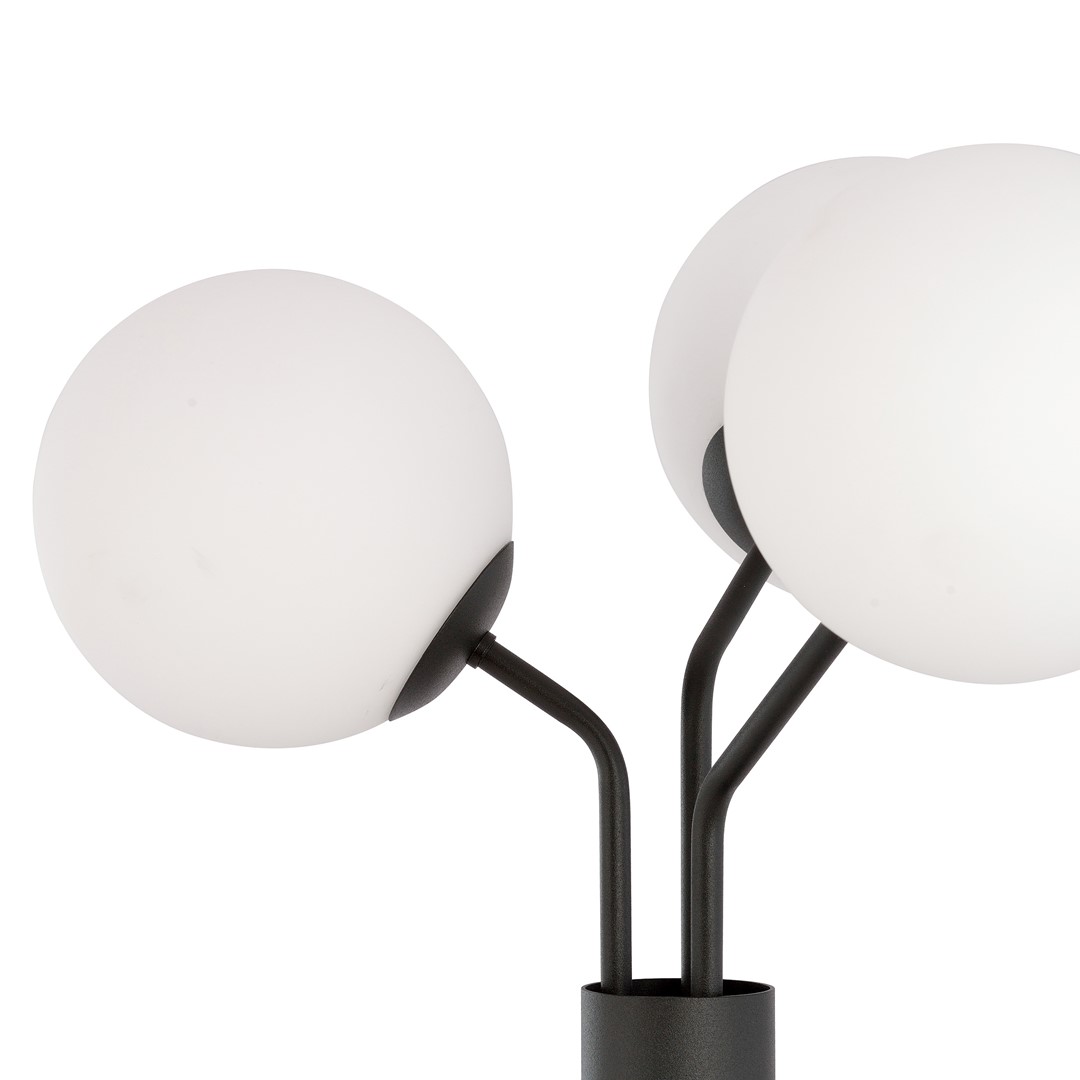 Emibig Podna lampa NOVA 230V 10W MAX LED E14 Čelik/ Staklo Crna