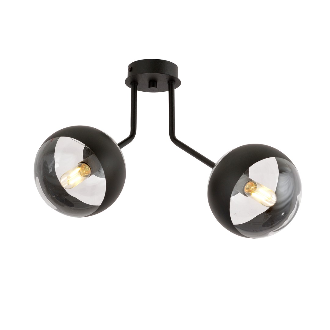 Emibig Stropna svjetiljka NOVA 230V 10W MAX LED E14 Čelik/ Staklo Crna