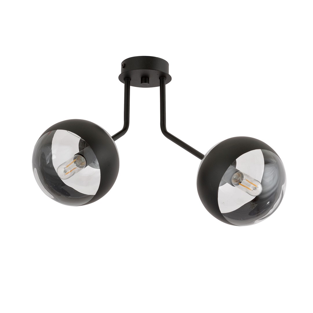 Emibig Stropna svjetiljka NOVA 230V 10W MAX LED E14 Čelik/ Staklo Crna