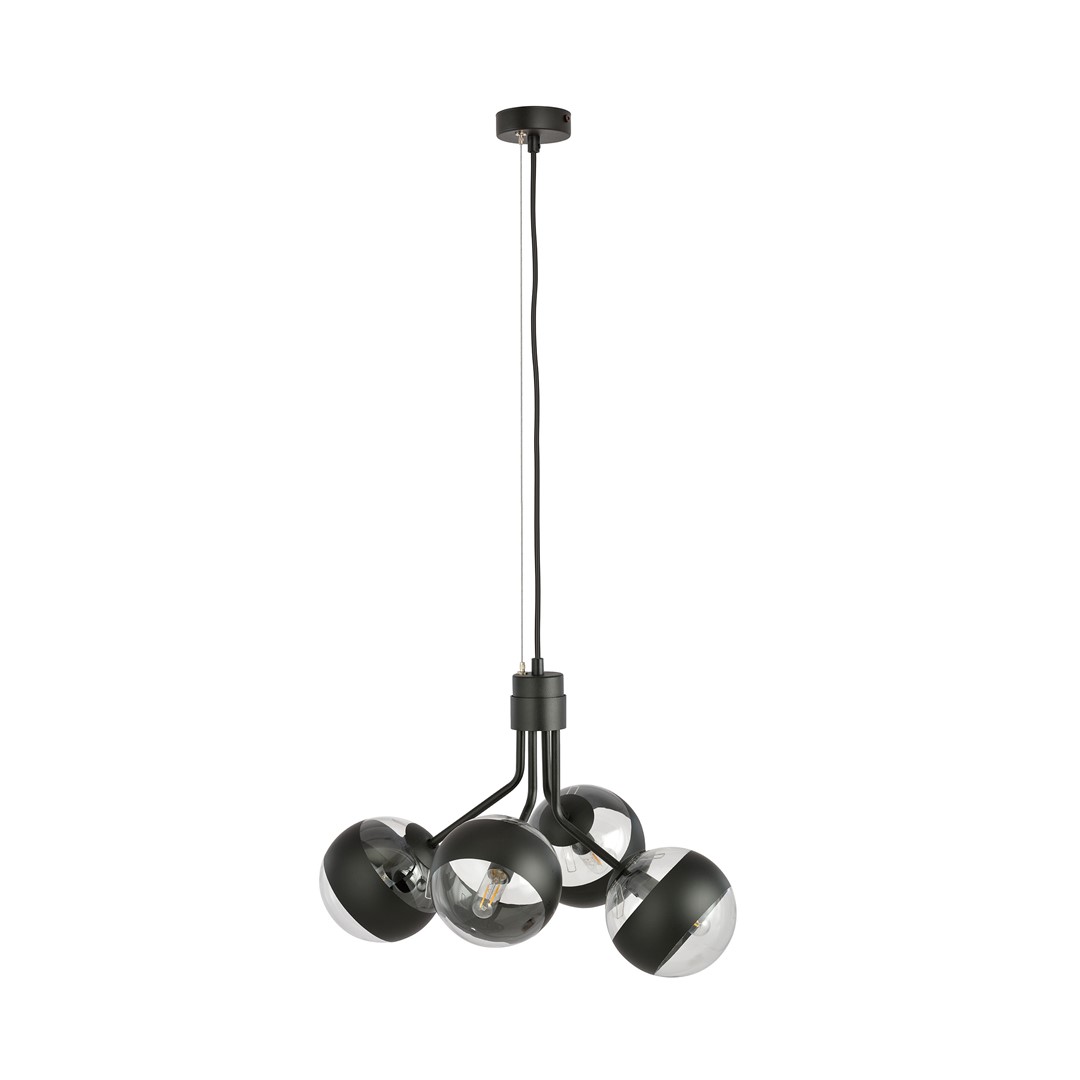 Emibig Visilica NOVA 230V 10W MAX LED E14 Čelik/ Staklo Crna
