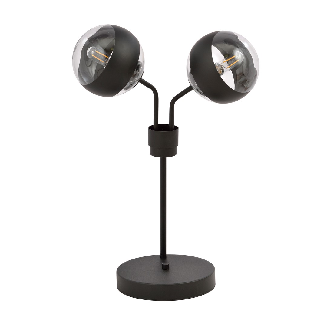Emibig Stolna lampa NOVA 230V 10W MAX LED E14 Čelik/ Staklo Crna