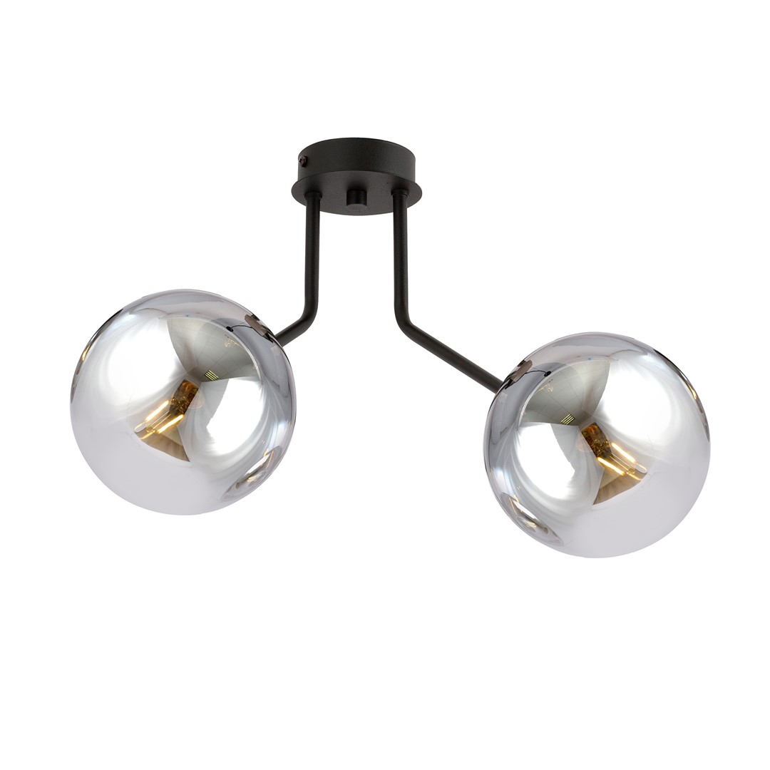 Emibig Stropna svjetiljka NOVA 230V 10W MAX LED E14 Čelik/ Staklo Crna