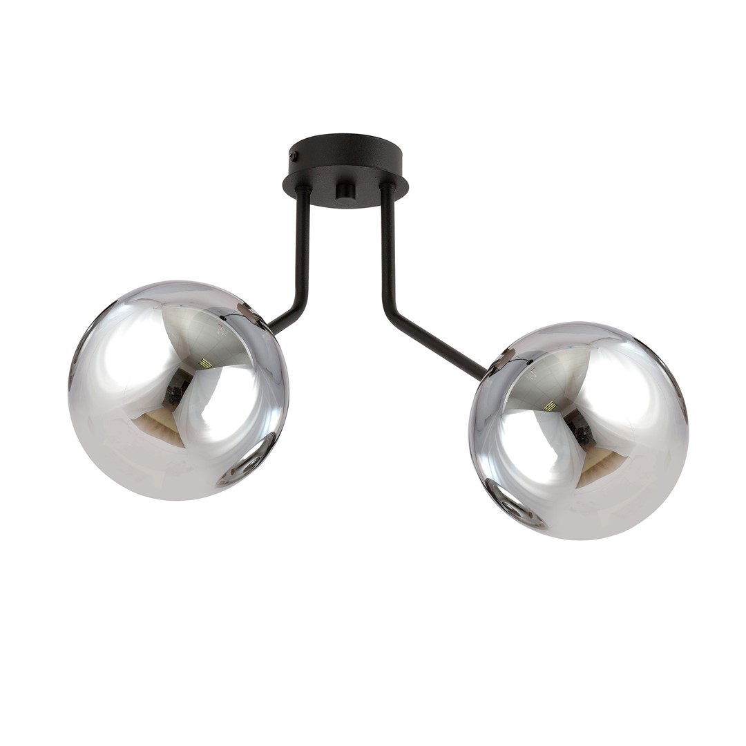 Emibig Stropna svjetiljka NOVA 230V 10W MAX LED E14 Čelik/ Staklo Crna