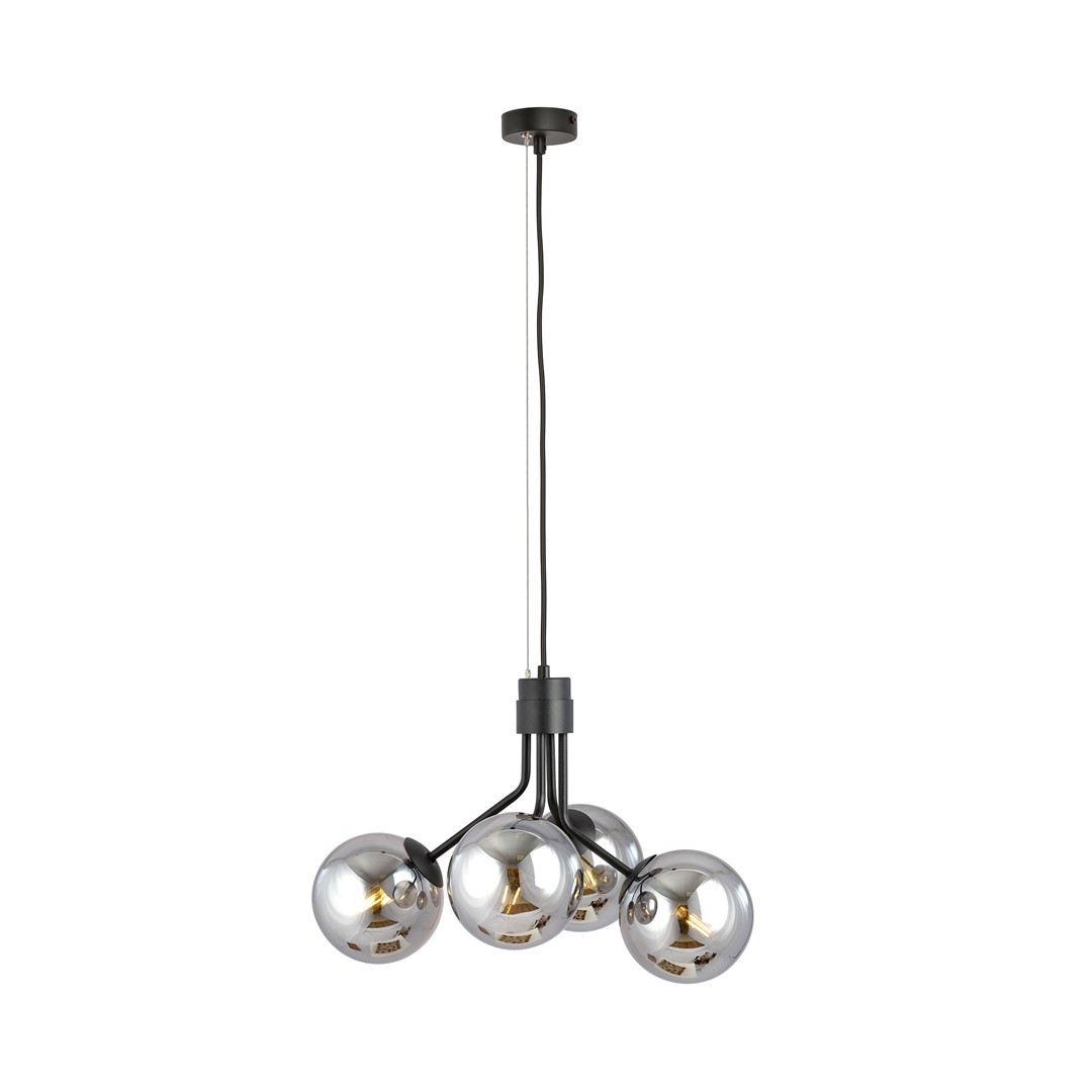 Emibig Visilica NOVA 230V 10W MAX LED E14 Čelik/ Staklo Crna