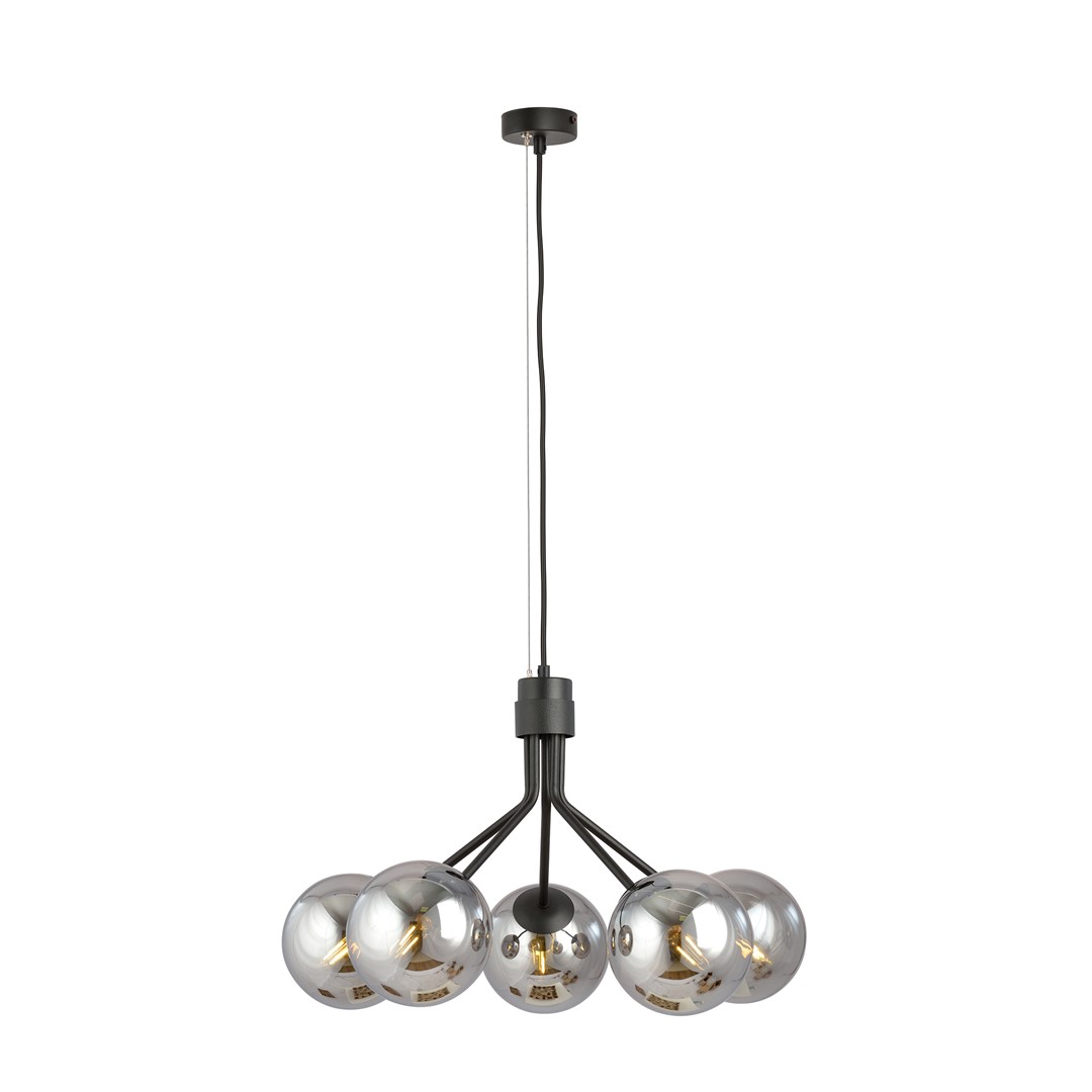 Emibig Visilica NOVA 230V 10W MAX LED E14 Čelik/ Staklo Crna