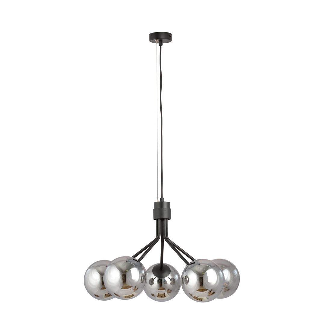 Emibig Visilica NOVA 230V 10W MAX LED E14 Čelik/ Staklo Crna