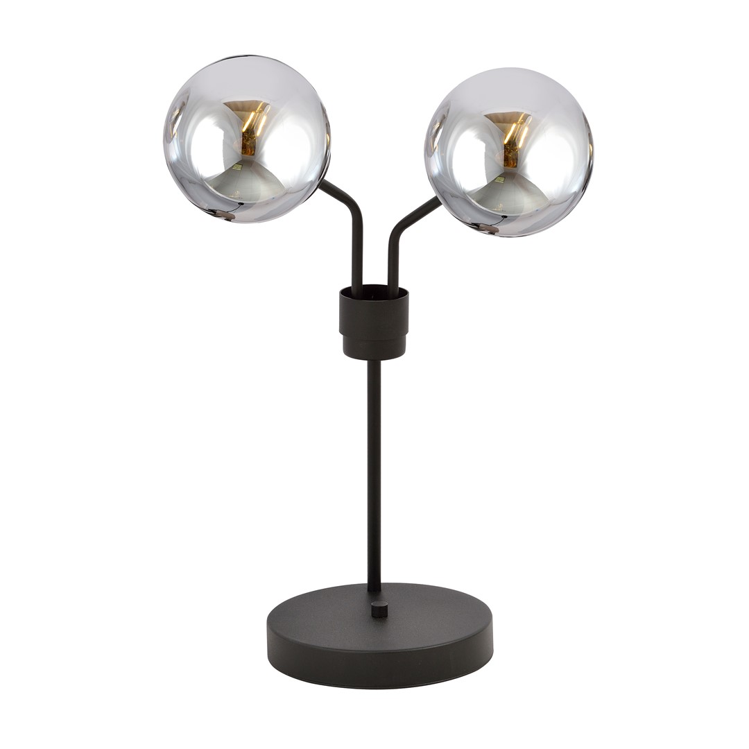 Emibig Stolna lampa NOVA 230V 10W MAX LED E14 Čelik/ Staklo Crna